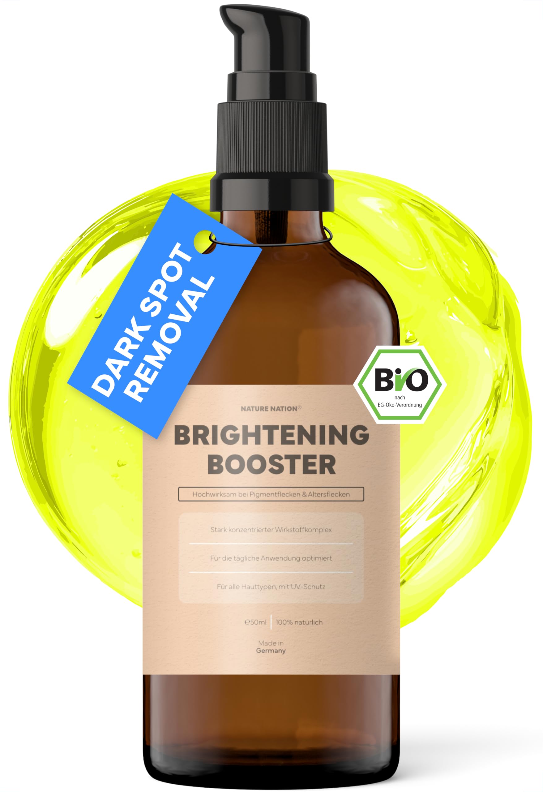 Pigmentflecken Entferner Gesicht + Salicylsäure & Vitamin C; Anti Pigment | Mit Niacinamid für ebenmäßigen Teint bei braunen Flecken & Altersflecken. Mit Hyaluron & Aloe Vera, als 24h Pflege