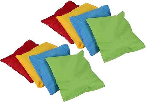 PATIKIL Juego de bolsas de frijoles para Cornhole, paquete de 8 bolsas de arena de lona para carnaval, al aire libre, patio, fiesta, juego de