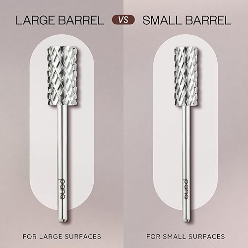 Vista 204 de USA PANA - Broca profesional de carburo de barril pequeño con parte superior plana, grano grueso 5X a grano extrafino, dorado, plateado, negro DLC