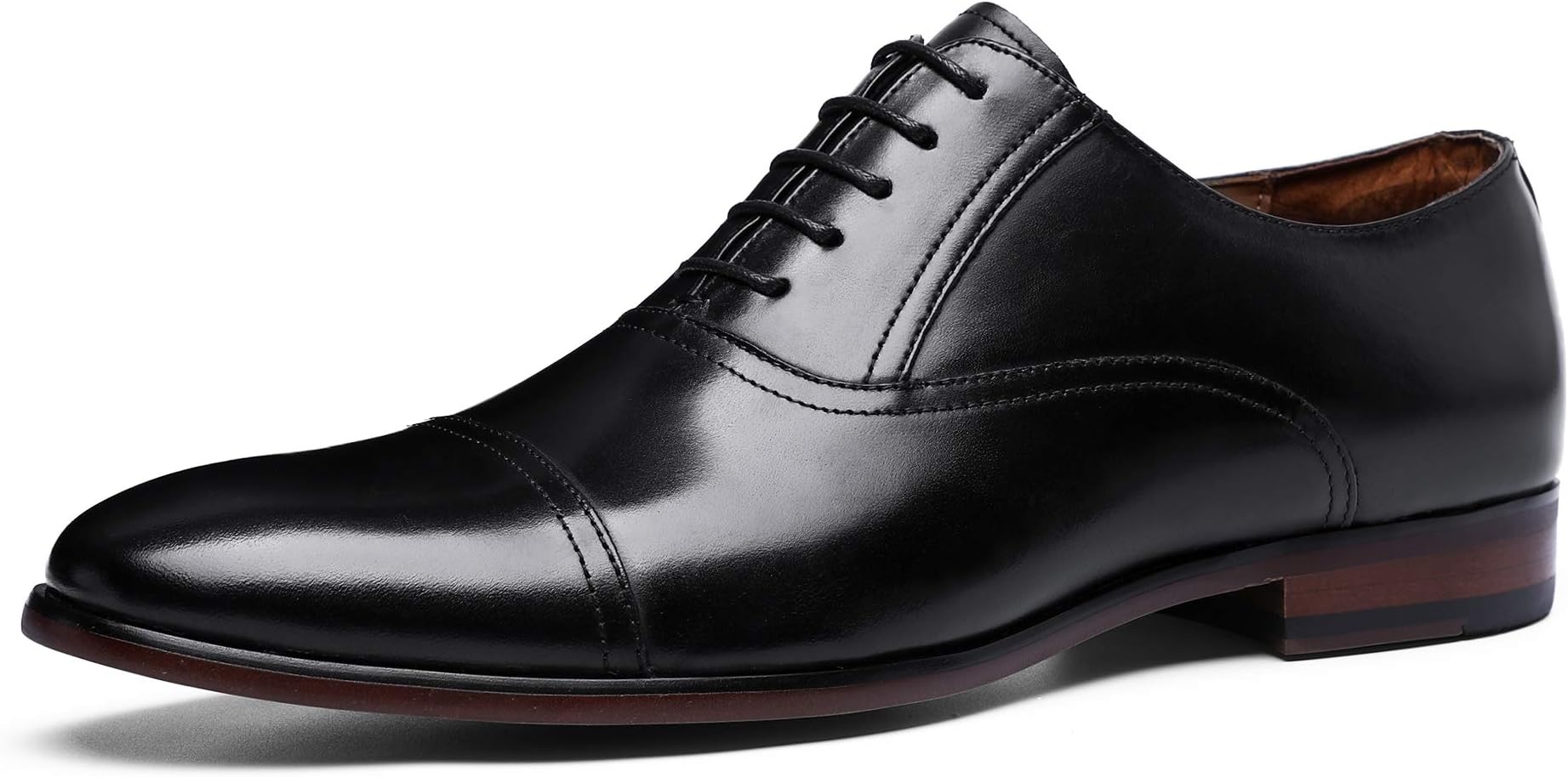 DESAI Classic Oxford Dress Shoes Mens Formal Business Lace-up Full Grain Leather Shoes for Men