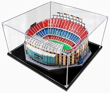 Display case Box for Lego 10284 Camp NOU Stadium, Gift Ideas for Lego Display case Mount Enthusiast,Compatible with Lego 10284 Only Display case 3mm