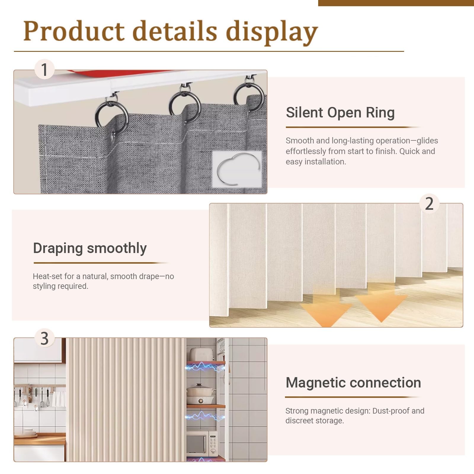 Blackout Curtains for Doorways Closets Room Divider,