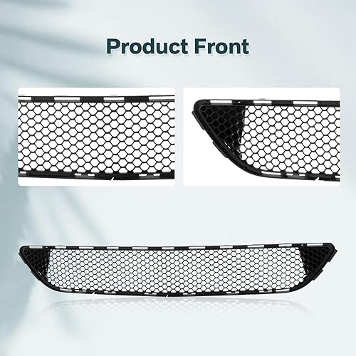 Miniatura 3 de Parrilla delantera negra para parachoques compatible con MERCEDES Benz W204 C Class C230 C250 C300 C350 compatible con MB1036120 2048850153