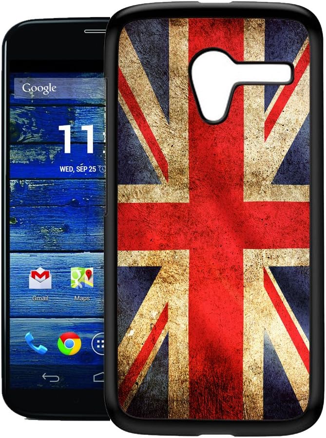 [TeleSkins] - UK Flag Grunge - Moto X Case - Ultra Durable HARD PLASTIC Protective Snap On back Case / Cover for Moto X. [Fits Moto X (1st Gen) for Teen Girls]