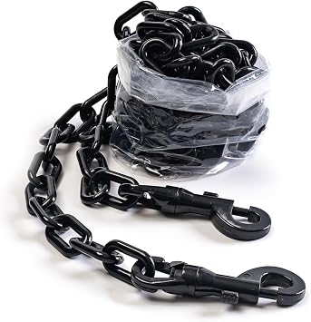 Plastic decorative safety security chain 10FT, Crowd Control Center BLACK+SNAPS