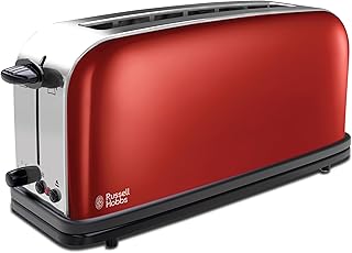 Russell Hobbs Colours Plus Toaster – 1 Long and Wide Slot, Toaster for 2 Slices, Crumb Tray, Snack Warmer, Cancel and Defr…