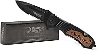 Vista 7 de Cuchillo de bolsillo personalizado de Palmetto Wood Shop - Cuchillo de bolsillo grabado con láser, regalo para hombres, cuchillo personalizado
