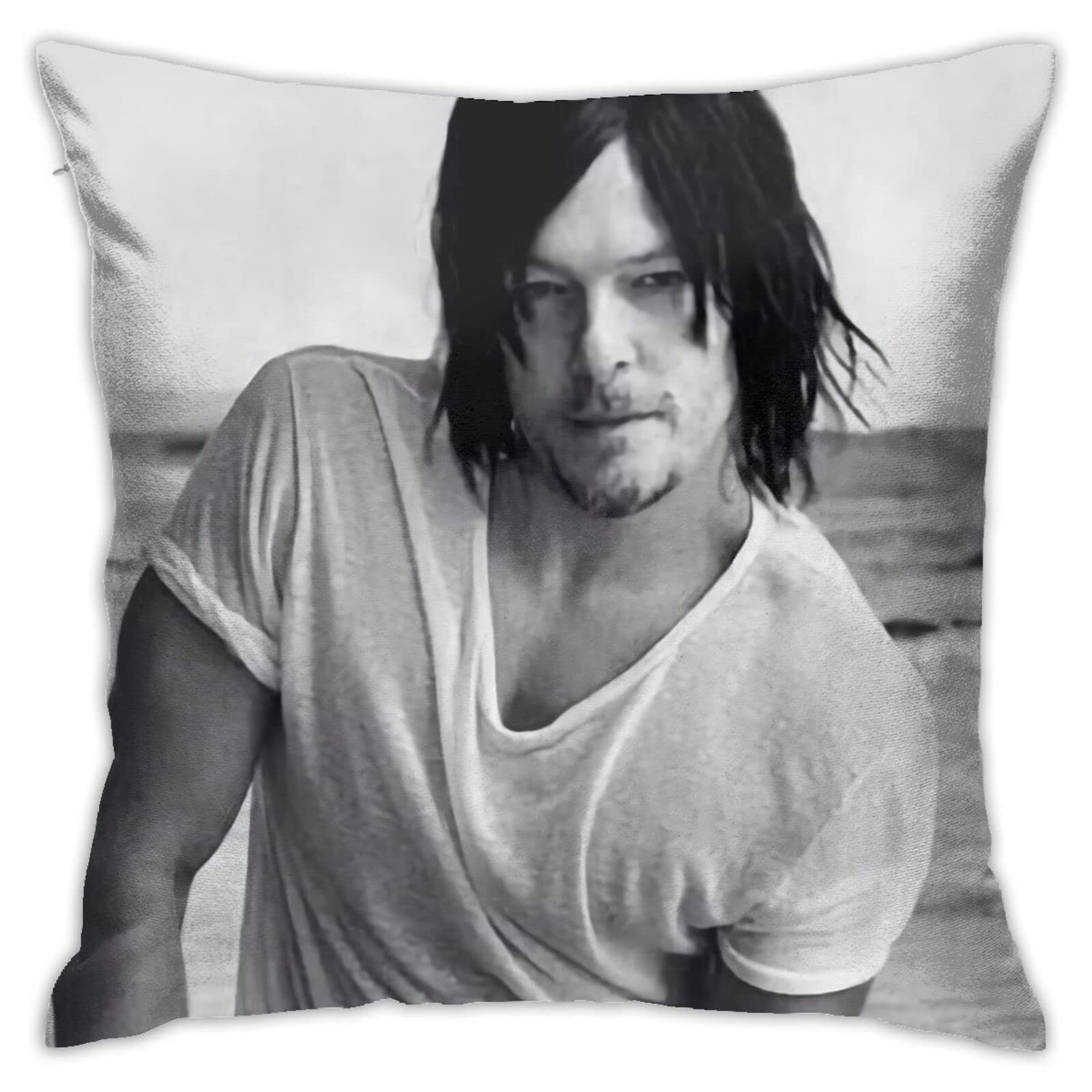 Norman Reedus Pillow Covers Daryl Dixon Double Sided Printing Pillow Cases Dorm Decor for Living Room Bedroom xcm( 45cm X 45cm