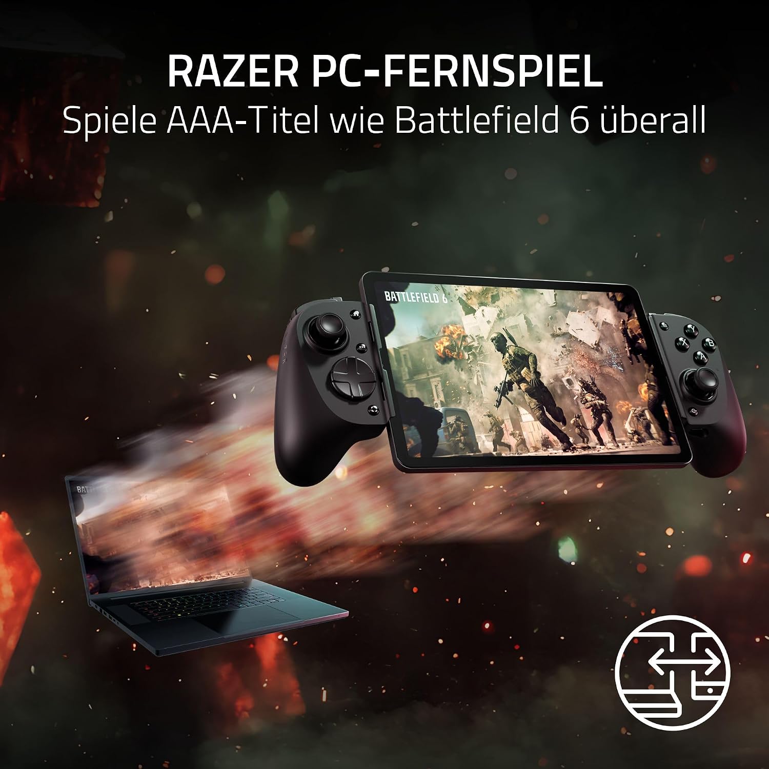 Razer Kishi V3 Pro beim PC-Fernspiel eines AAA-Titels am Smartphone