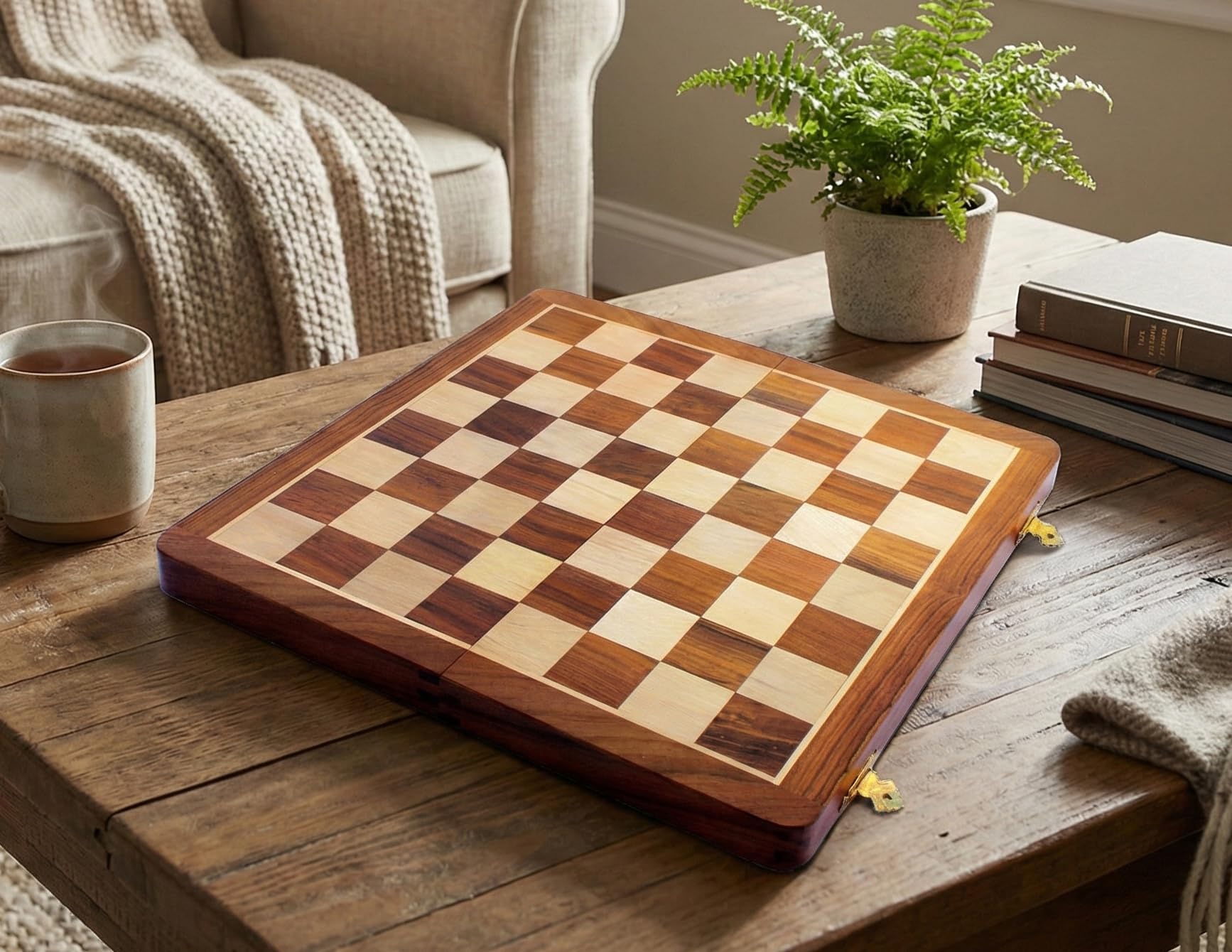 StonKraft Schachspiel aus Holz ohne Schachfiguren für professionelle Spieler