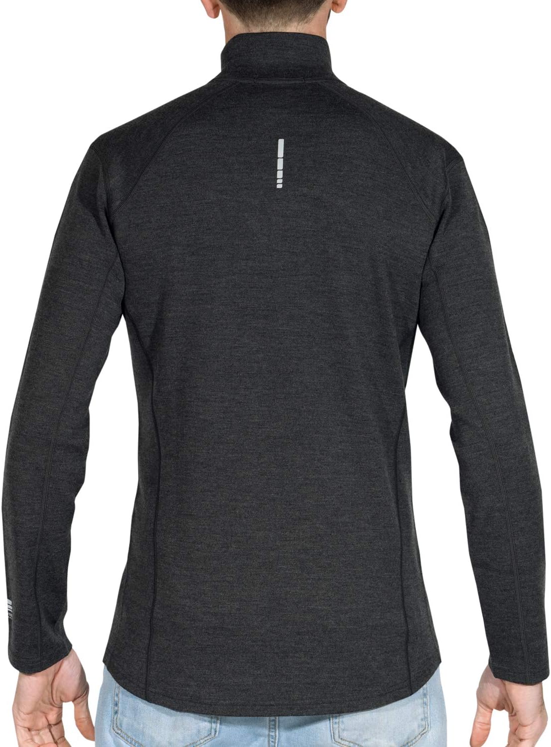 MERIWOOL Mens Base Layer 100% Merino Wool Heavyweight 400g Half Zip Sweater for Men