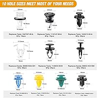 Vista 40 de GOOACC - GRC-47 Clips universales de plástico para guardabarros, 200 clips de remache con 6 tamaños de clips de retención de carrocería