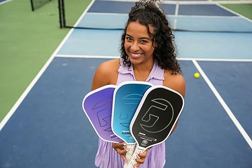 Miniatura 5 de GAMMA Rainmaker - Paleta de pickleball ligera, grande, cara de fibra de carbono de microcuentas para mayor giro y control, peso de giro