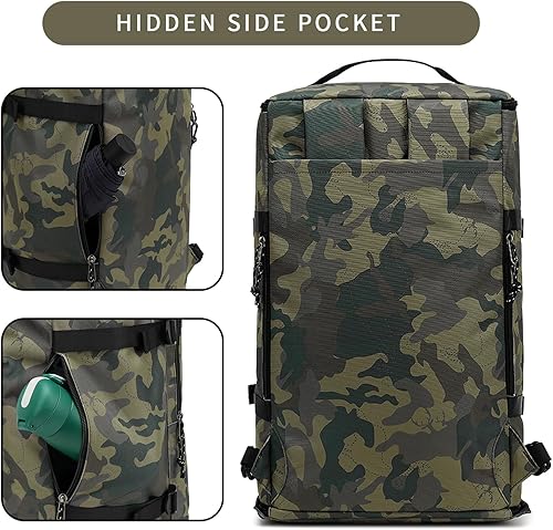 Miniatura 6 de Bolsa de lona floral para gimnasio, mochila de lucha libre, con compartimento para zapatos, 4 tipos de método trasero, impermeable, deportes,