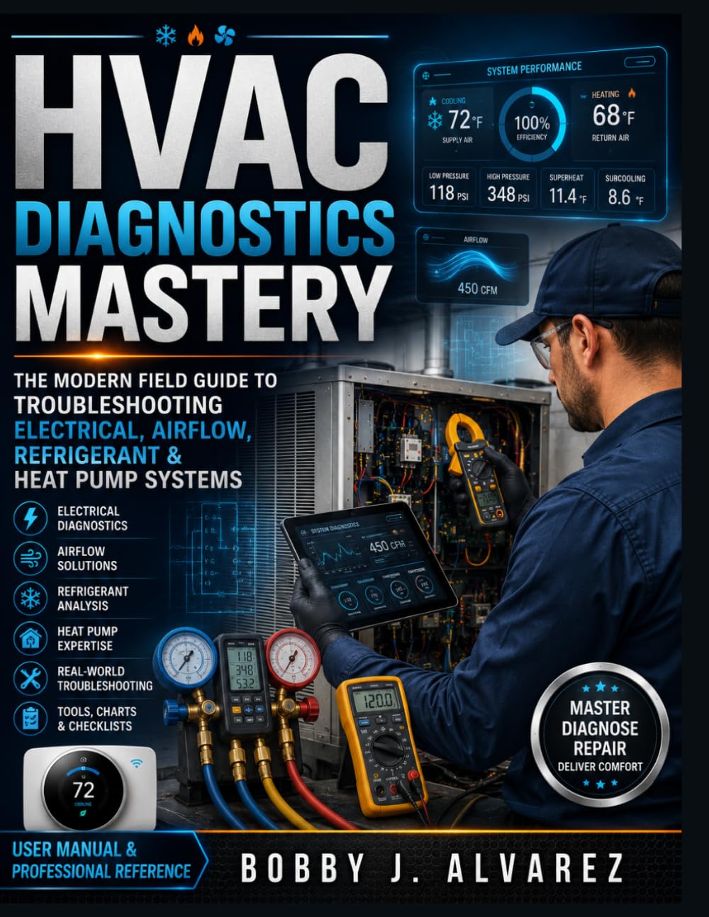 HVAC Diagnostics Mastery: The Modern Field Guide to Troubleshooting Electrical, Airflow, Refrigerant & Heat Pump Systems
