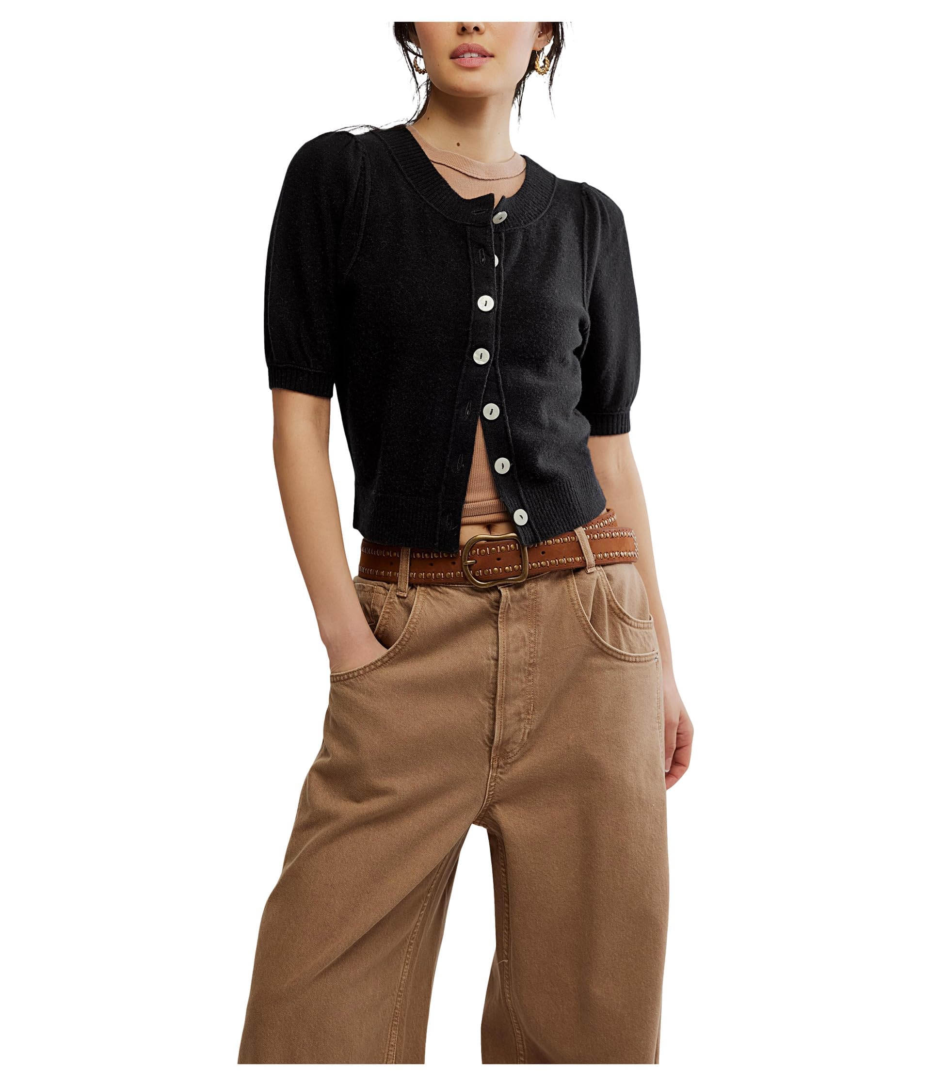 Free People Womens Isla Solid Cardi