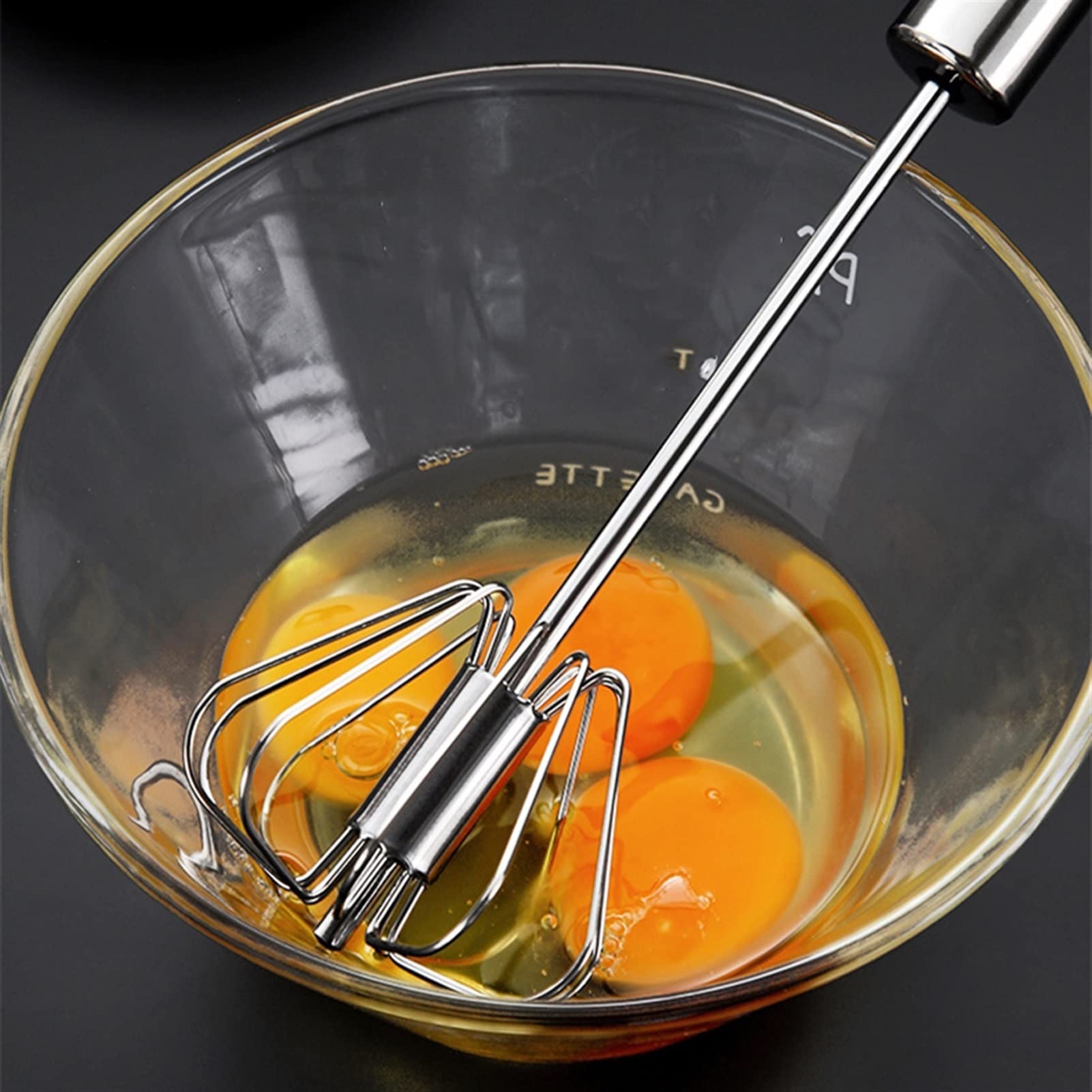 Sbattitore manuale Frullino per le uova Sbattitore automatico Frusta manuale in acciaio inossidabile Frullatore a immersione Crema per uova Agitazione Utensili per uova da cucina Frullino per le uov