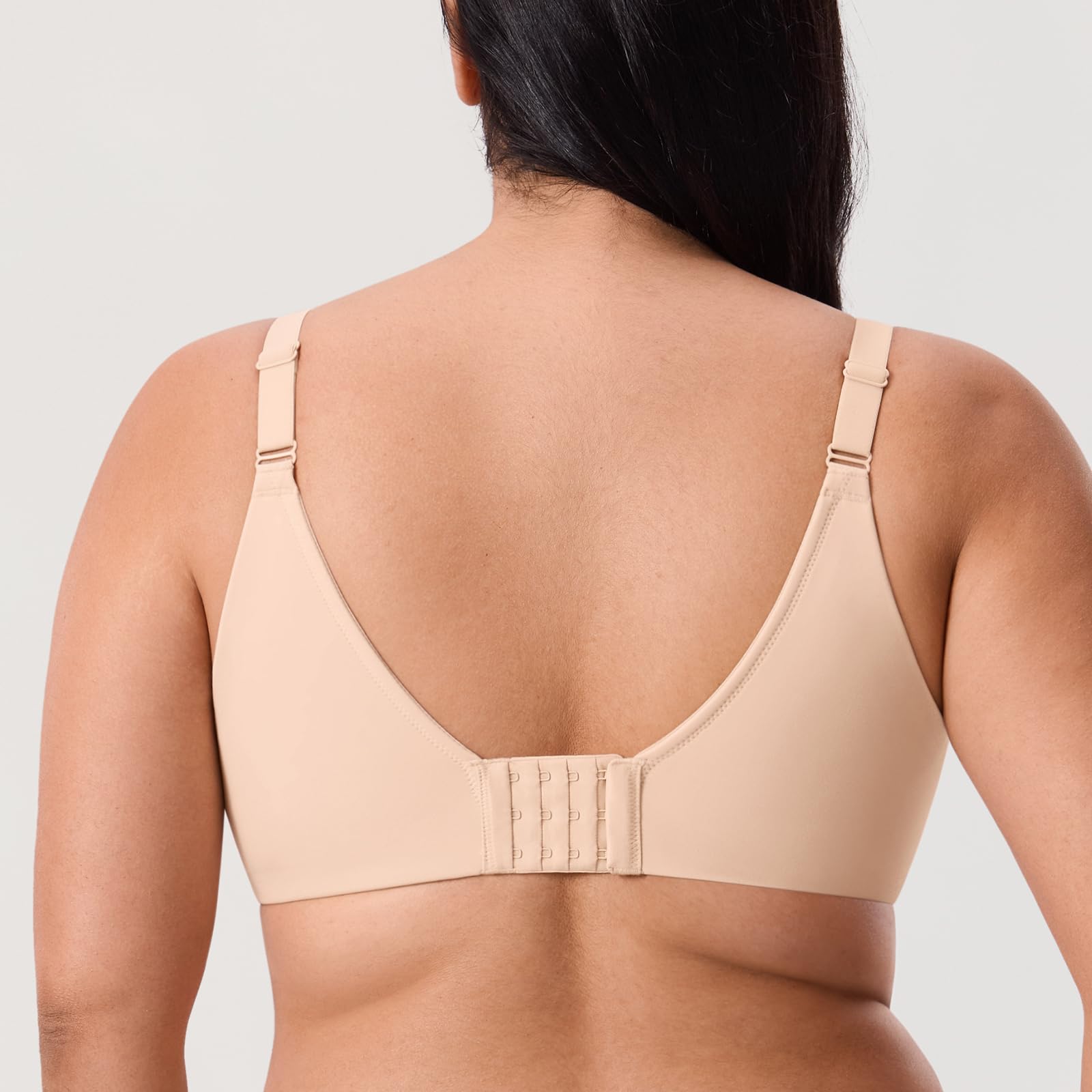 DELIMIRA Sujetador Invisible con Aros para Mujer | Inbarely Lift Colección, Tallas Grandes, sin Costuras, Copa Completa