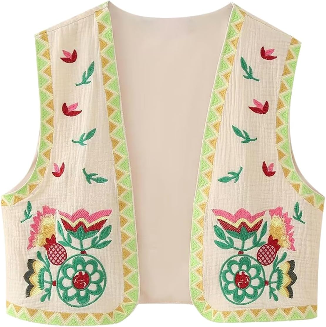 Gilet Crochet Da Donna In Cotone Scollo A V Senza Maniche Stile Boho Chic Vintage Estate Da 20,52 € | DHgate