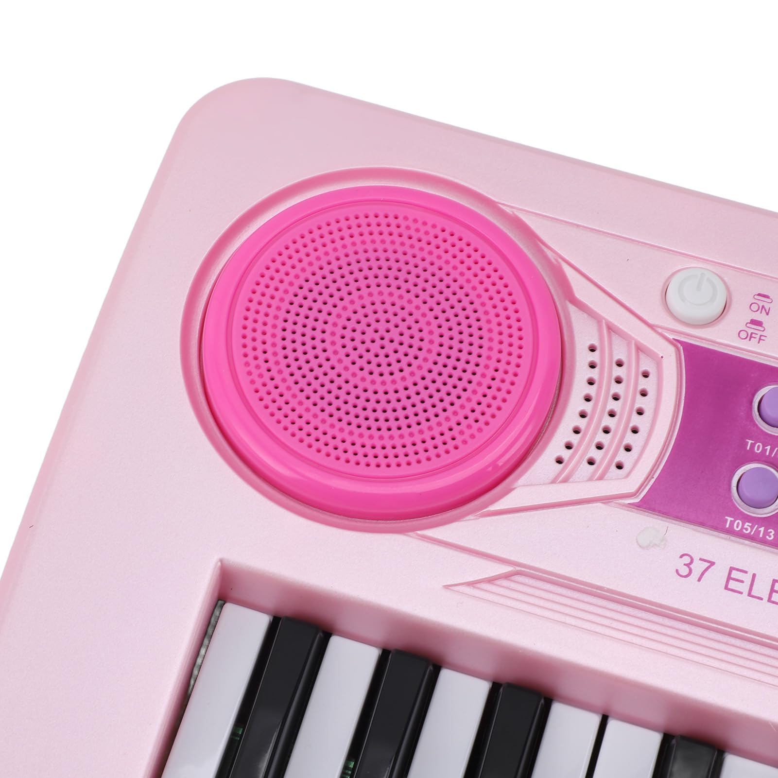 AMONIDA Piano con Teclado para Niños de 37 Teclas, Piano Electrónico, Juguete Musical Portátil con Micrófono, 16 Timbres y 8 Canciones de Demostración, Ideal para Niños, Principiantes, y Niñas