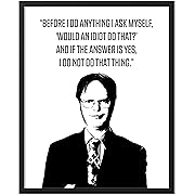 ORANGE GROVE PRINT SHOP Dwight Schrute Office Wall Art The Office Merchandise The Office Gifts Funny Posters Wall Art For Men Women Funny Office Decor Office Wall Decor (8x10 Unframed, Dwight)