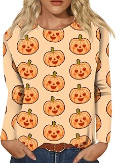 DIYIOUZHOU Halloween Pullovers For Girls 2023 Long Sleeve Top Women Halloween Y2k Lightweight Oversized Polyester Sweatshrit Women