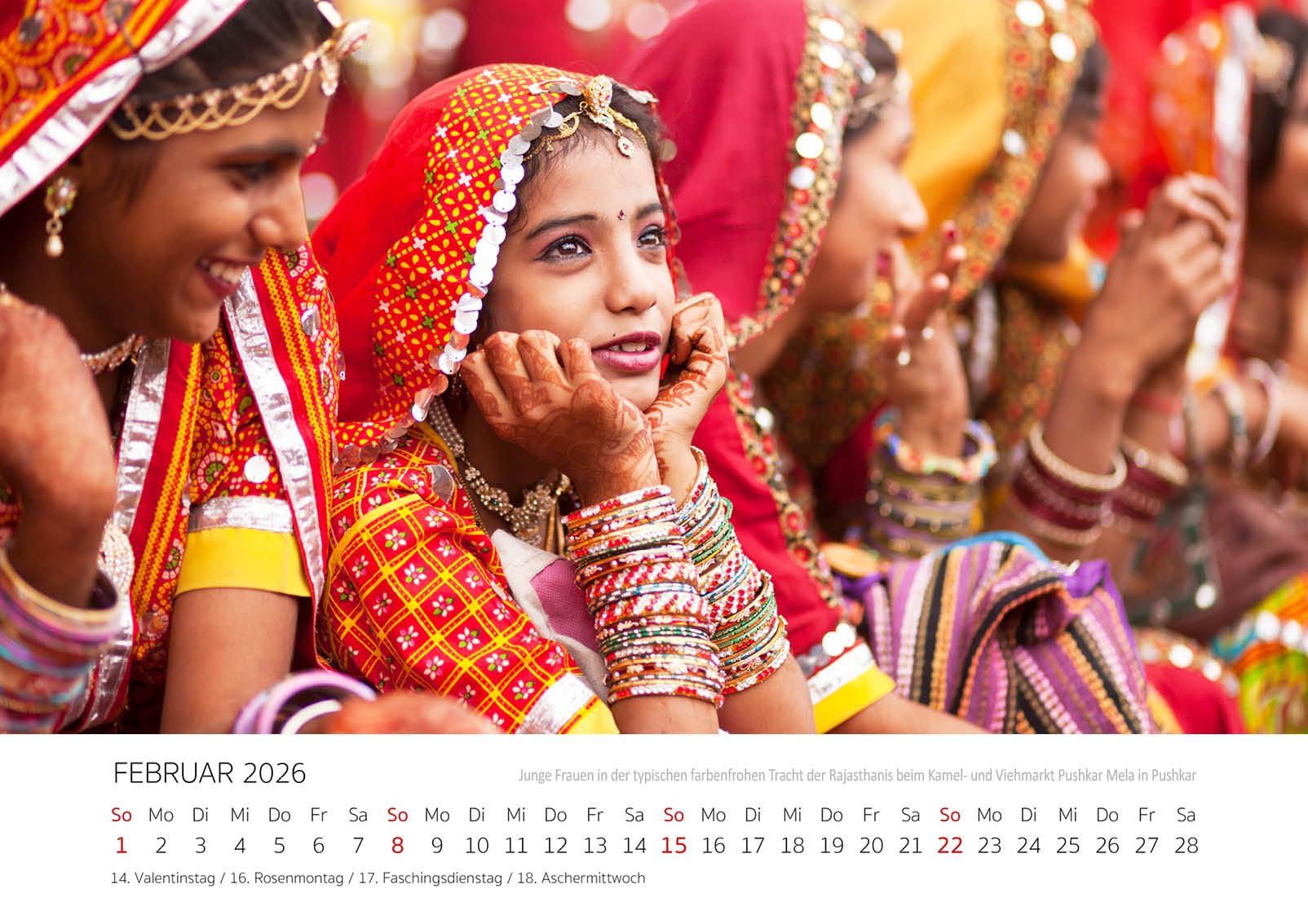 Edition Seidel Premium Kalender Indien 2026 Format DIN A3 Wandkalender Asien Tempel Menschen Küste Natur Peter Schickert