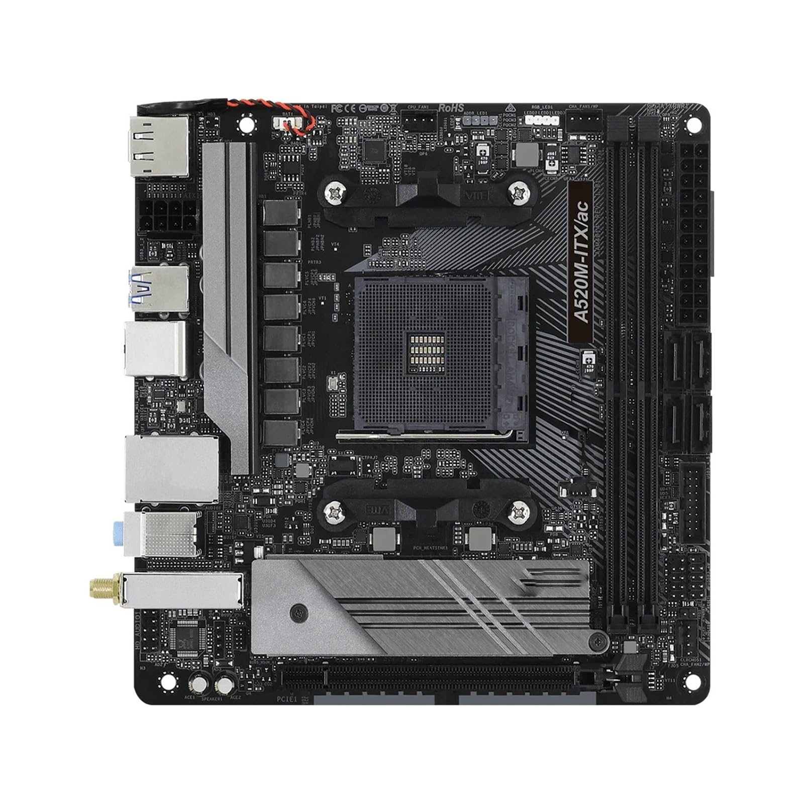 motherboard Fit For ASRock A520 Mini-ITX Motherboard A520M-ITX/AC Socket AM4 64GB DDR4 NVMe SSD M.2 Support 5800 3400G 3200 3600 5600 3900 Cpu