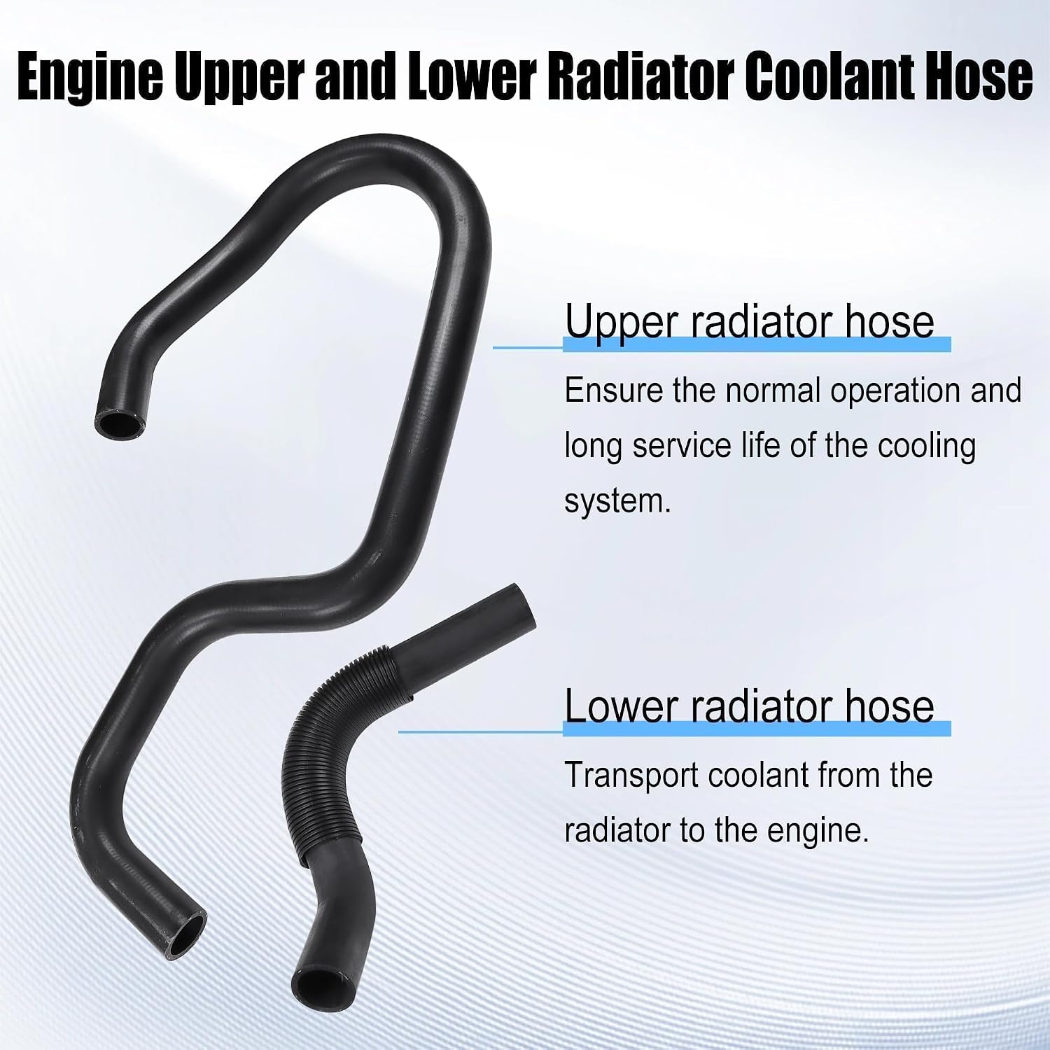22827731 Upper & 22827735 Lower Radiator Coolant Hose Kit for 2007-2014 Cadillac Escalade for GMC Sierra Yukon for Chevy Avalanche Tahoe Silverado Suburban 1500 2500 3500 15274730 15824540