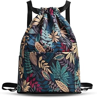 Waterproof Drawstring Bags, Drawstring Foldable Large Capacity Dry-wet Separation Travel Sports Backpack