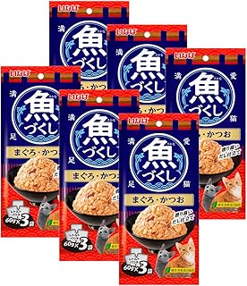 チャオ (CIAO) いなば 魚づくし まぐろ・かつお 60g×3袋 6個セット