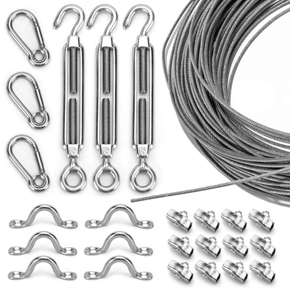 Litcher Globe String Light Suspension Kit, Outdoor Light Guide Wire