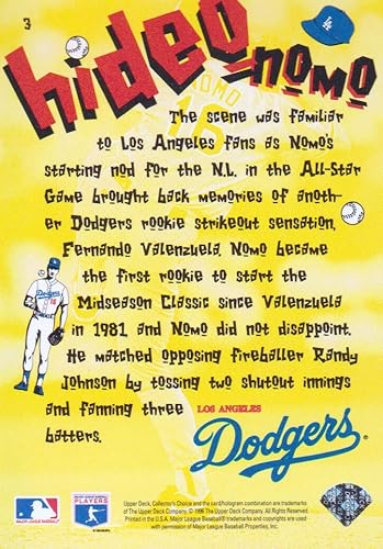 Miniatura 2 de 1996 Collector's Choice Baseball Nomo Scrapbook #3 Hideo Nomo Dodgers