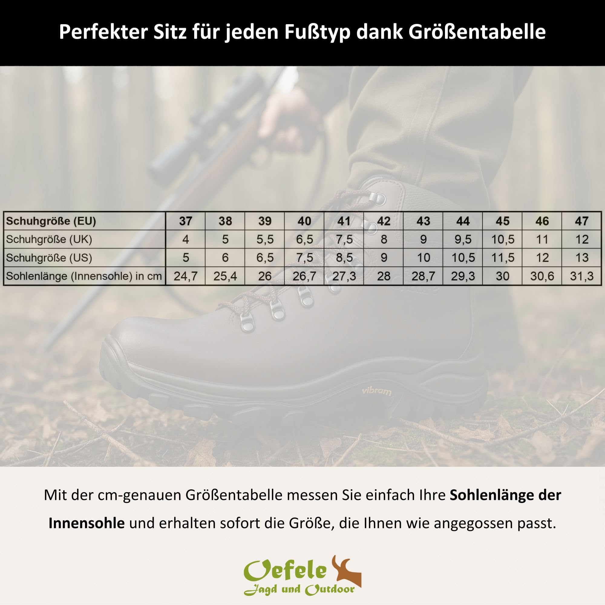 La Chasse® strapazierfähiger Trekkingstiefel Arosa Jagdstiefel Herren aus Rindsleder wasserdicht & atmungsaktiv Berg- & Wanderschuh mit Spotex®-Membrane von Oefele Jagd & Outdoor