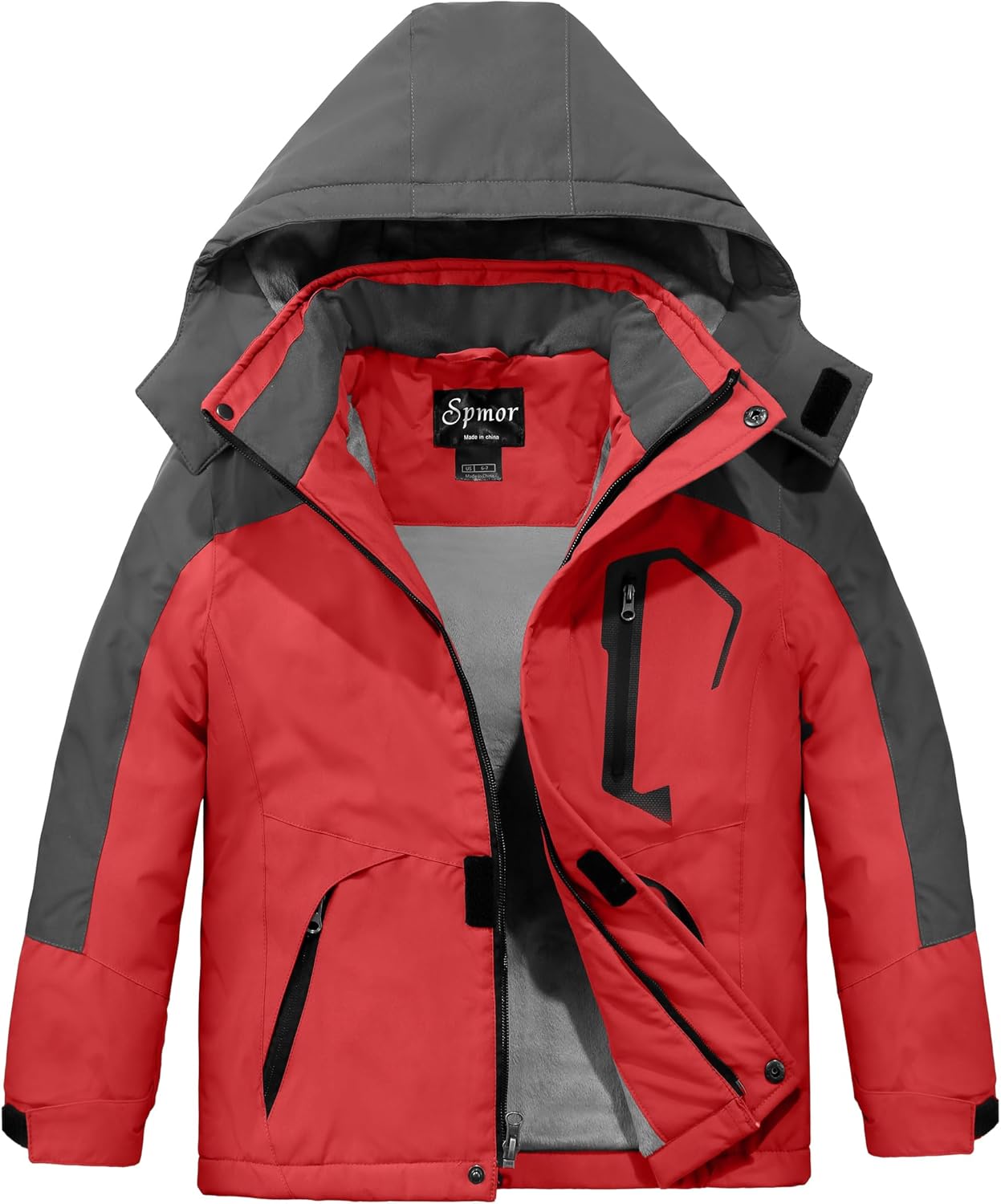 Spmor Boys Waterproof Ski Jacket Warm Coat Windproof Winter Snowboarding Jacket