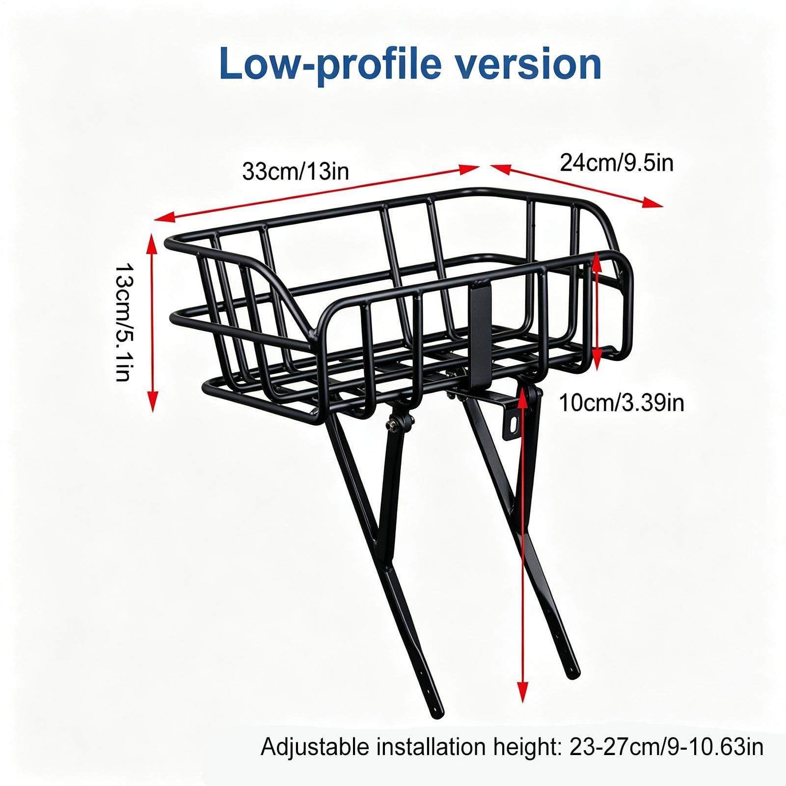 Panier pour Vélo Support Large Léger et Réglable en d'Aluminium