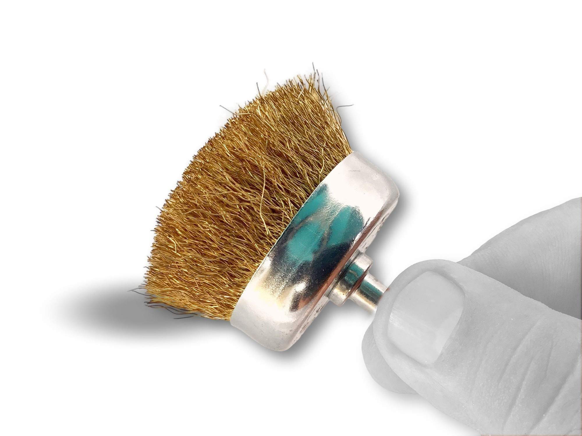 Kibros Brosse rotative coupe Ø 50 mm fil laiton dur perceuse