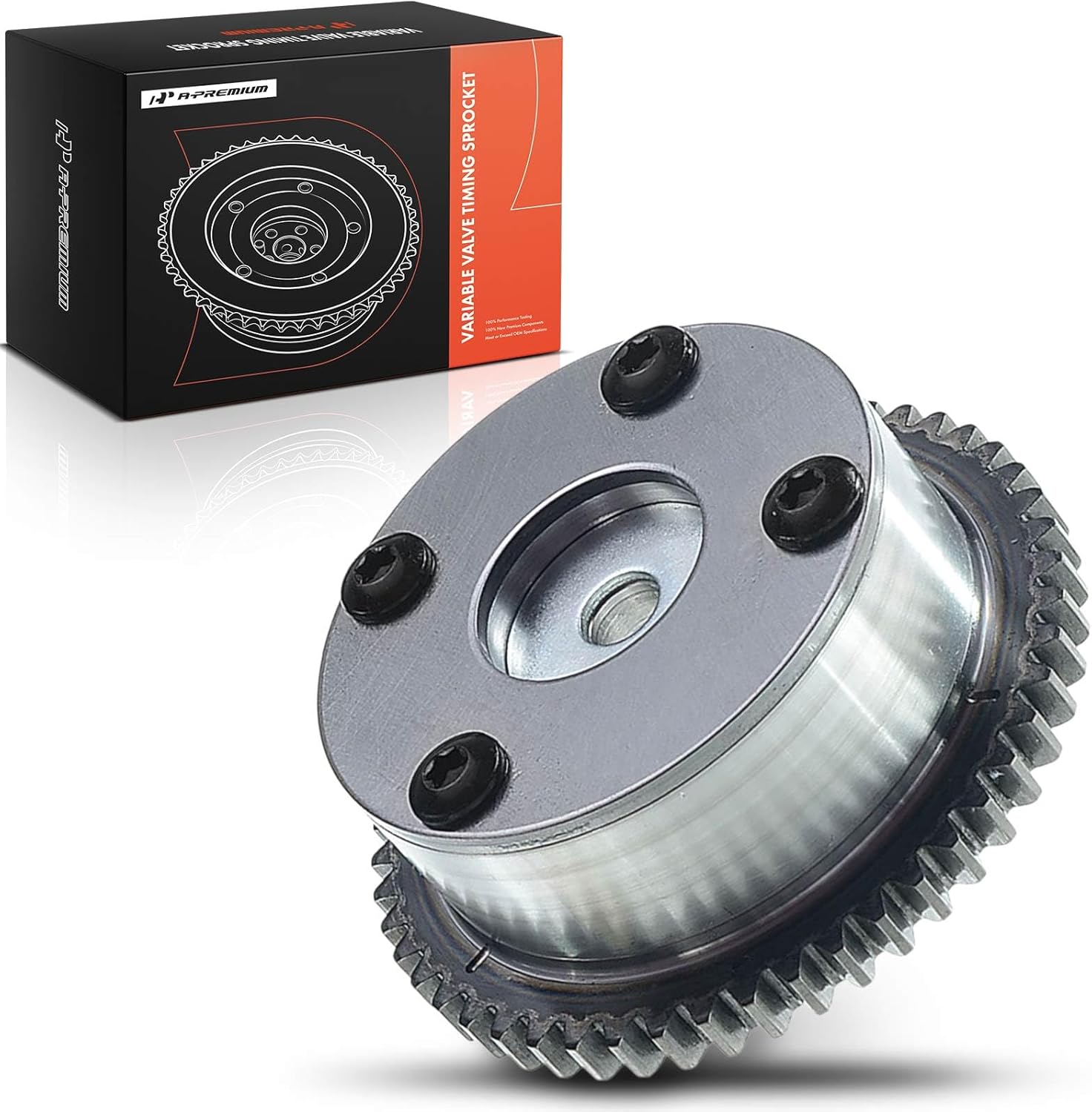 A-Premium Intake Variable Valve Timing (VVT) Sprocket Gear Cam Phaser Compatible with Kia Sorento 2011-2013, Sedona 2006-2010, Amanti 2007-2009 & Hyundai Veracruz 2007-2012, Replace# 24350-3C113