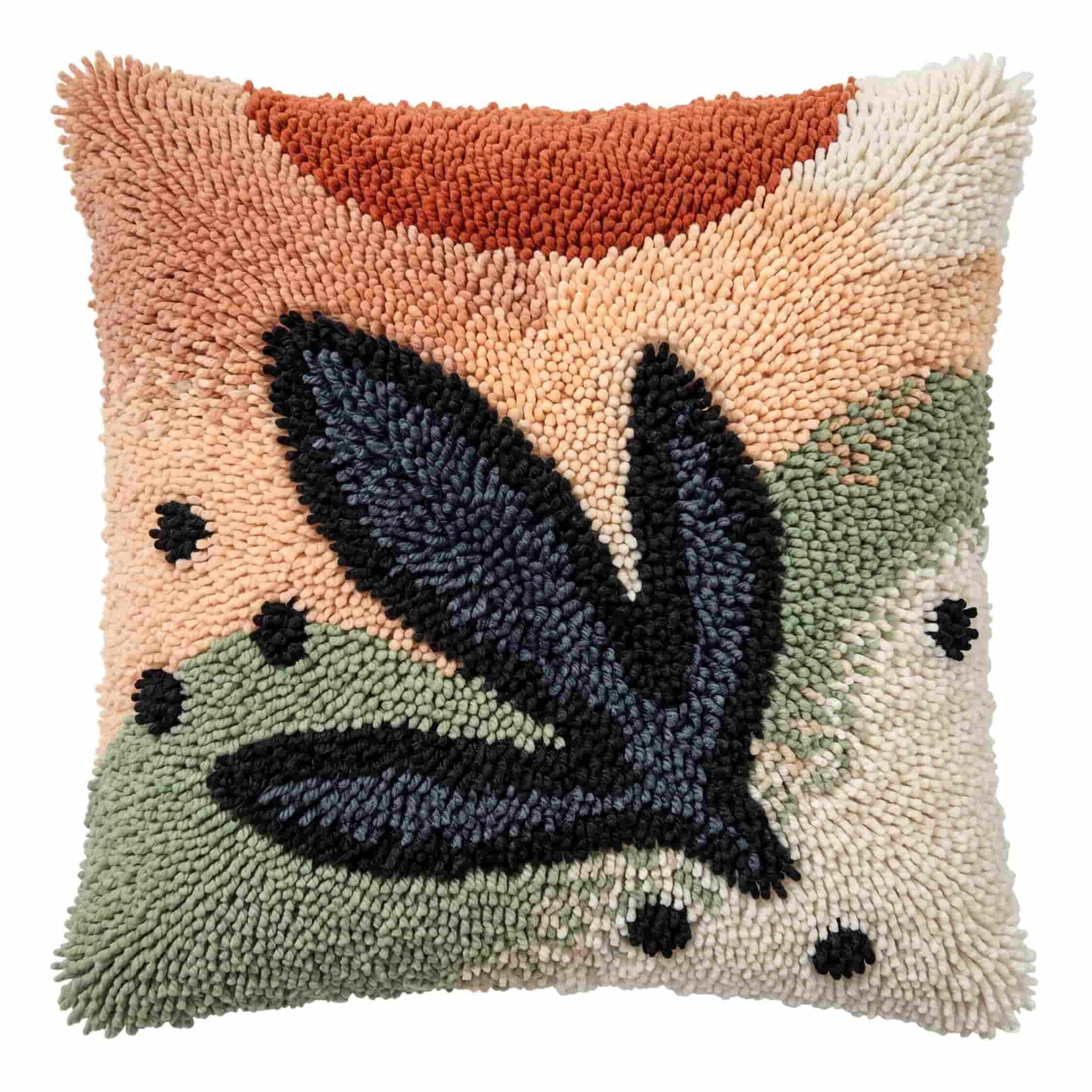 Axiangzik D Latch Hook Pillow Kit Leaf 43X43cm