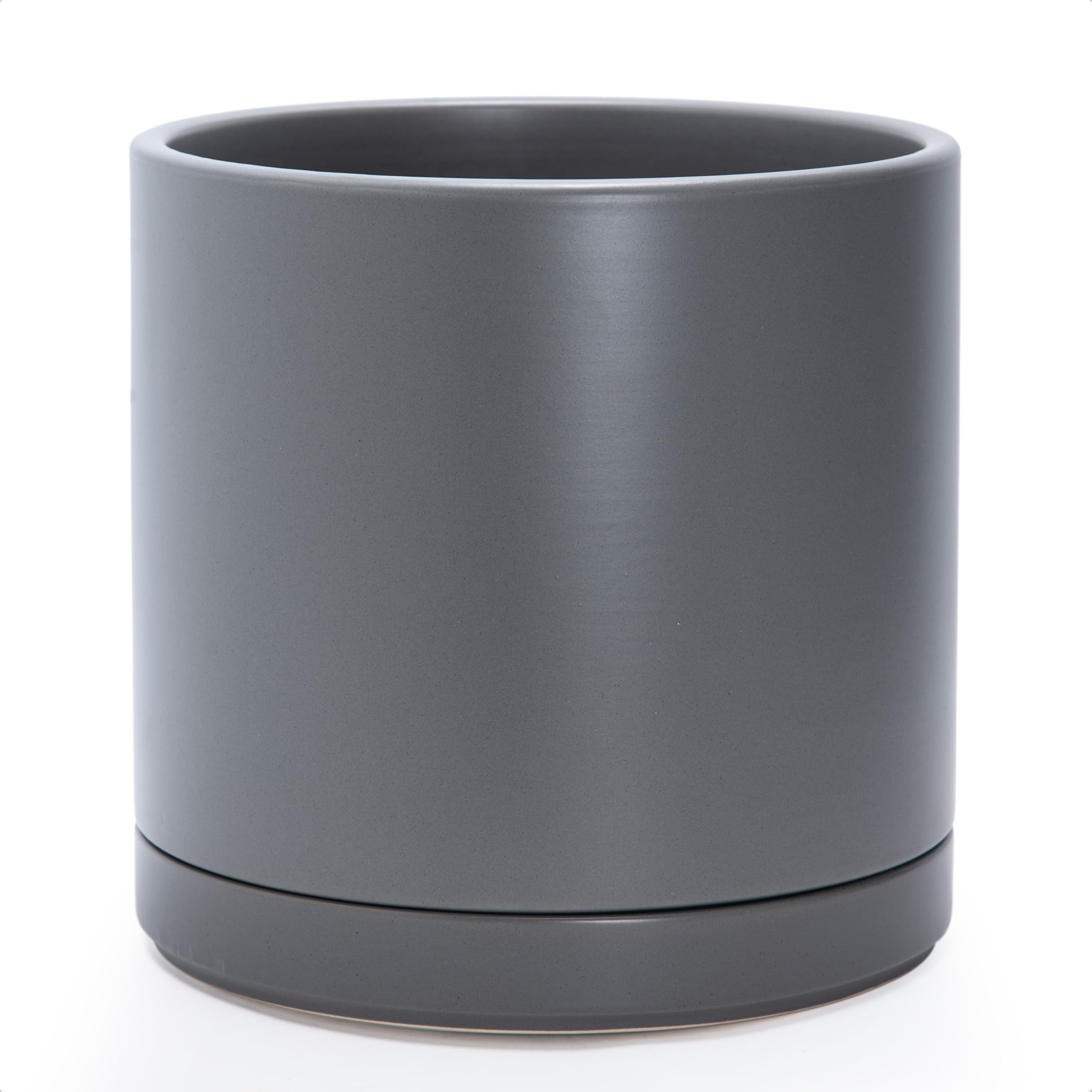 D'vine Dev 12 Inch Ceramic Planter Pot, Grey, 94-O-F-3