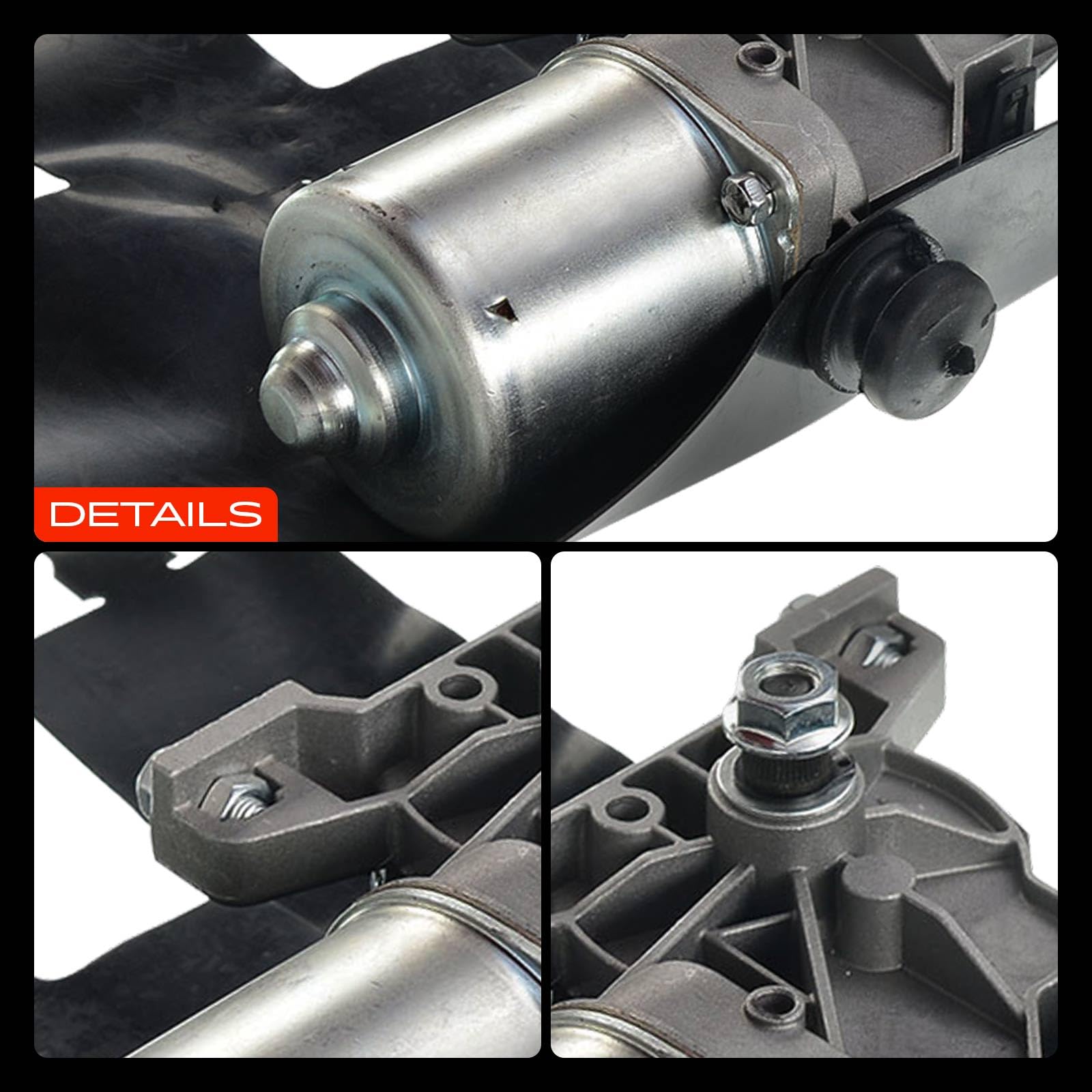 Frankberg 1x Wischermotor Scheibenwischermotor 12V 4-Polig Vorne Links oder Rechts Kompatibel mit Panda 169 1.1L-1.4L 2003-2012 Replace# 77362587