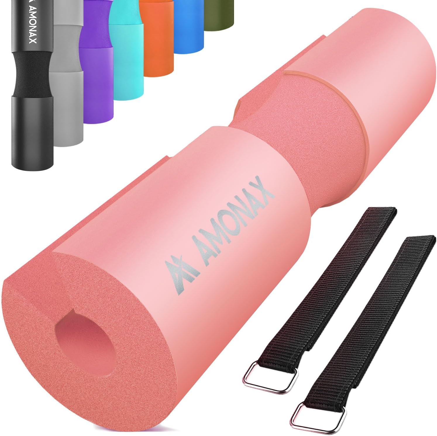 Amonax Barbell Squat Pad, Extra Thick Foam Padding for Neck & Shoulder Support, Strength Training Equipment Attachments Gym Fitness Workout Cover for Hip Thrusts, Weight Lifting Heavy Weight Squats