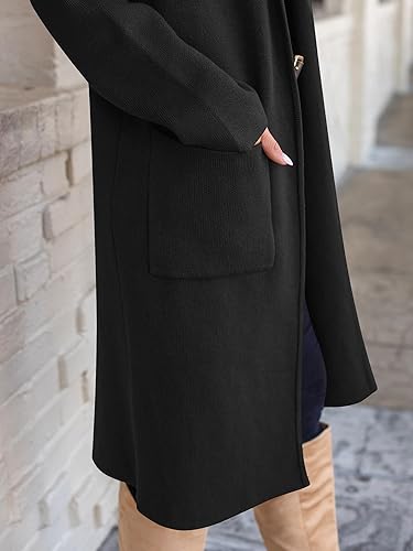 Miniatura 7 de ANRABESS - Cárdigan largo para mujer, suéter de tamaño extragrande con parte frontal abierta, abrigo de punto 2024, prendas de moda de otoño y