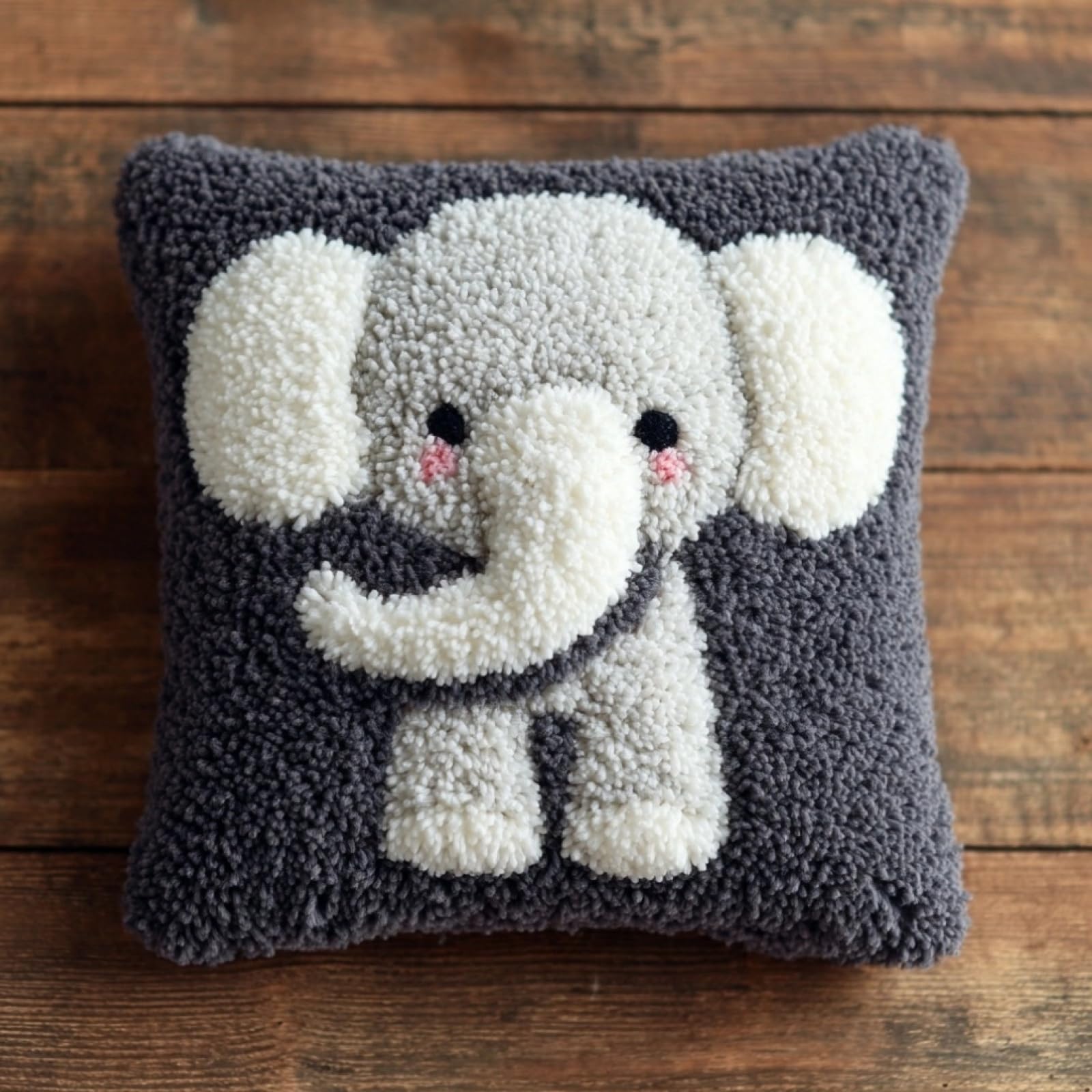AxiangziK DIY Latch Hook Cushion Kit for Adults,Elephant