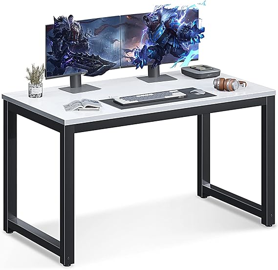 Coleshome Computer Desk 47 inch Modern Sturdy Office Desk Study Writing