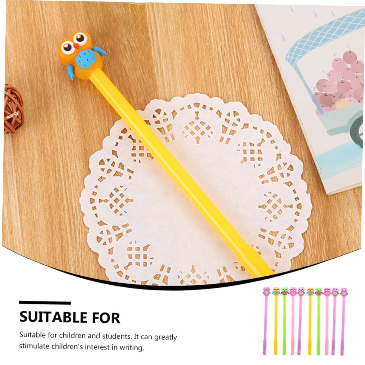 LALAFINA 30pezzi Penne Gel Cartoon Con Design Creativo Di Gufo Penne Scrittura Adorabili Per Scuola e Ufficio Materiale Leggero e Maneggevole Stimola Interesse Nella Scrittura Per Studenti