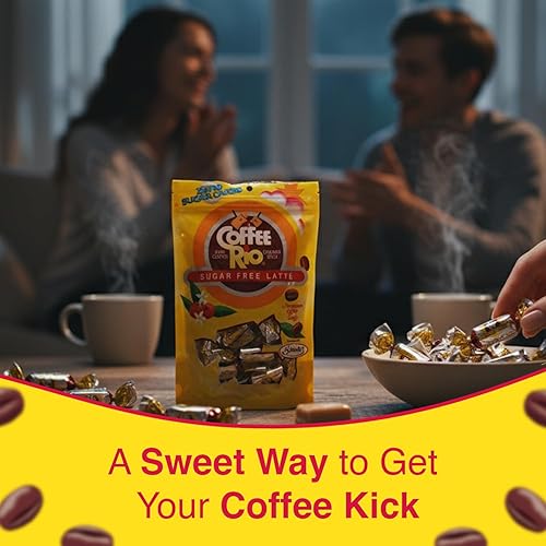 Miniatura 6 de Coffee Rio Caramelos de café con leche sin azúcar y originales, paquete variado de 4 (3 onzas cada uno), caramelos duros sin azúcar envueltos