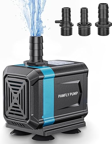 Pawfly Bomba de agua sumergible para acuario de 550 GPH (2000LH, 30 W), bomba de fuente de agua ultra silenciosa con altura de elevación de 6.5