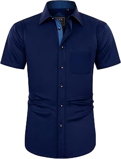 Amazon.com: Blue Men's Short Sleeve Shirt