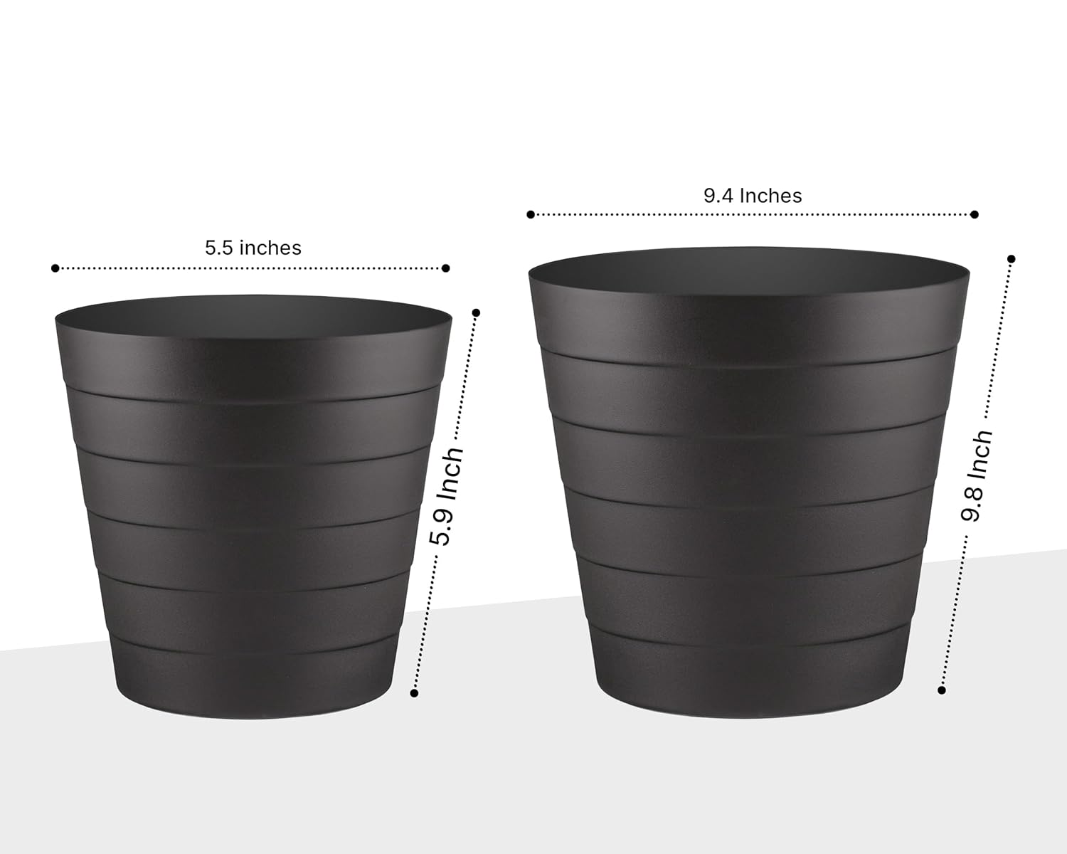 Small Trash Can (1.3 Gallons), Dorm Trash Can, Heavy Duty Dust Bin, Mini Garbage Can for Bedroom, Plastic Wastebasket, Bathroom Wastebasket (Black) Round Paper Trashcan, Office Trash Bin